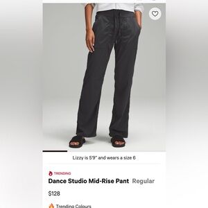 lululemon athletica Gray Dance Studio Mid rise Pant
